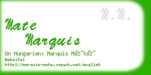 mate marquis business card